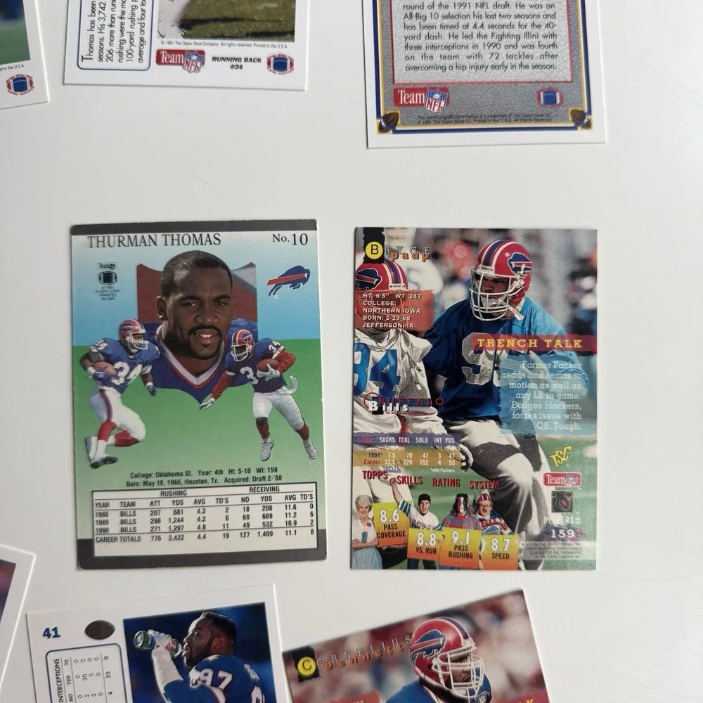 Buffalo Bills Football Card Lot (25) Bruce Smith Thurman Thomas Reich